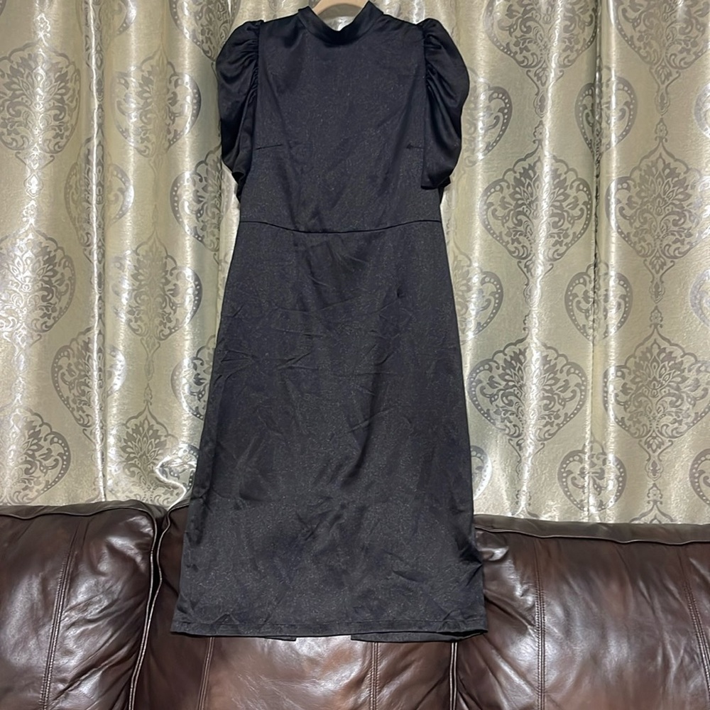 H&m puff black dress